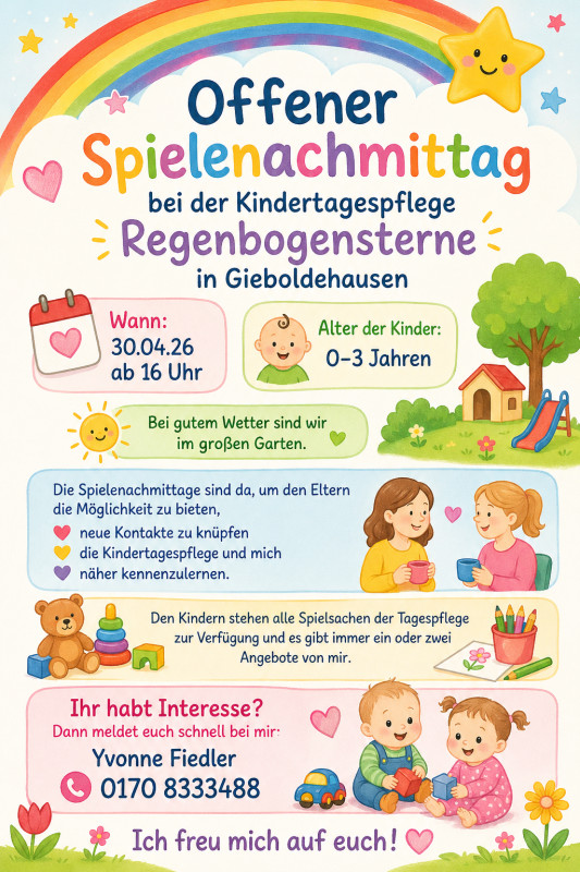 Spielenachmittag schaut gern vorbei.